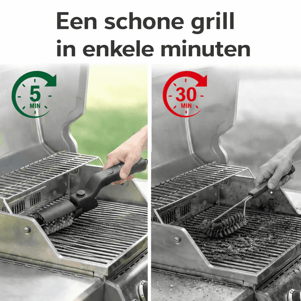 GrillBrush™ – Draadloze Elektrische BBQ Grillborstel