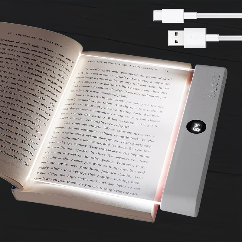GlowBook™ LED Boeklamp – Oplaadbaar Leeslicht met 3 Lichtstanden