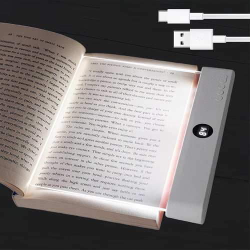 GlowBook™ LED Boeklamp – Oplaadbaar Leeslicht met 3 Lichtstanden