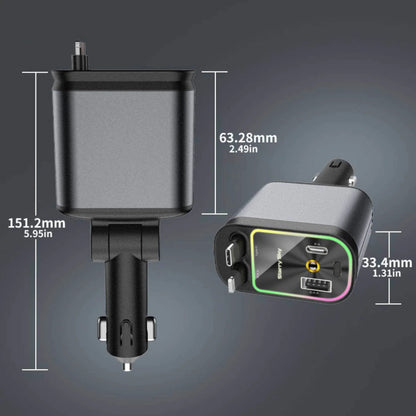 AutoCharge 120W 4-in-1 Lader – Super-Snel, RGB Sterrenhemel
