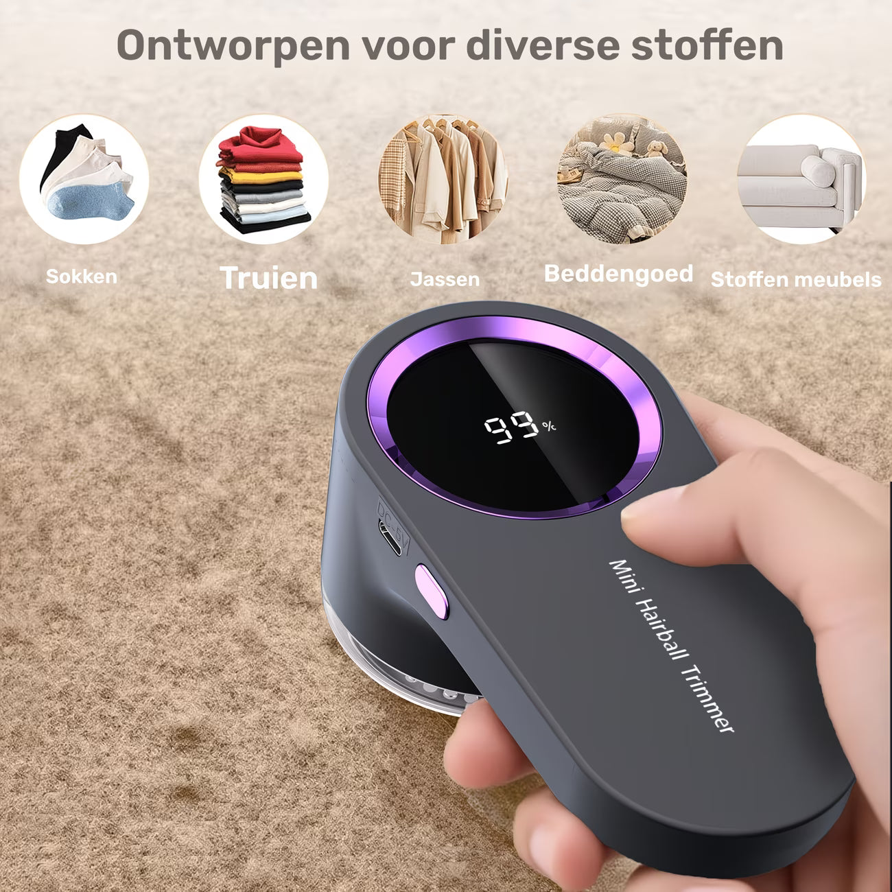 Pluizenverwijderaar Pro – Draadloos & Oplaadbaar